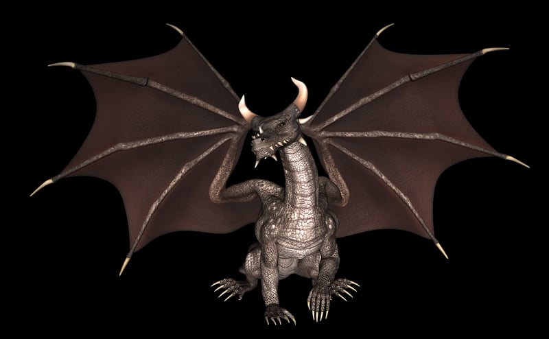 Dragon breathing fire